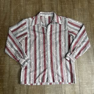 Vintage Sears Kings Road 1970s Disco Button Down